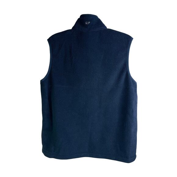 Vineyard‎ Vines Fleece Vest Boys Sz L Navy Blue Full Zip Outdoors - Picture 3 of 13